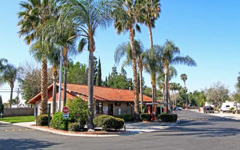 view of the Office and RV Sites at San Bernardino RV Park